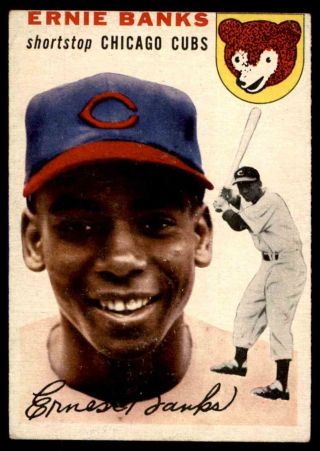 1954 Topps 94 Ernie Banks Cubs Rookie Rc Ex - Mt To Ex - Mt,