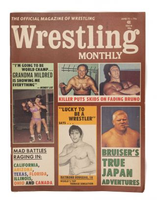 Wrestling Monthly June 1973 Bruno,  Buiser,  Grandma Mildred,  Kiniski