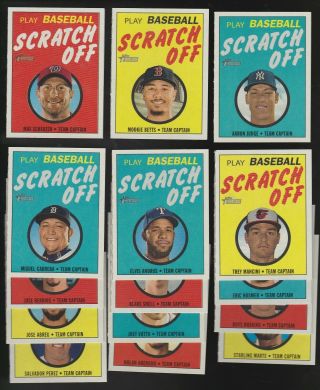 2019 Topps Heritage High Number Scratch Off Insert Set Of 15