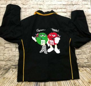 Nascar M&m Racing Team Jacket Green Red Pit Crew Chase Authentics Black Size L