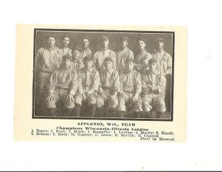 Appleton Papermakers 1910 Team Picture George Hogriever