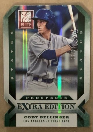 2013 Cody Bellinger Elite Extra Status 158 Die Cut Green 9/25 Extremely Rare