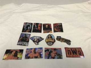 Set Of 12 Vintage 1999 Wrestling Nwo Wcw Prism A&a Vending Stickers