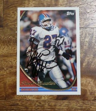 Steve Atwater Broncos Signed Autographed Topps Football Card