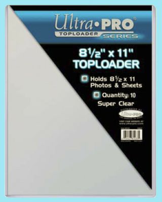 10 Ultra Pro 8.  5 " X11 " Toploaders Rigid Sleeves Photos Documents 8 - 1/2 X 11