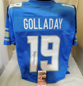 Kenny Golladay Signed / Autographed Detroit Lions Custom Blue Jersey Jsa (b)