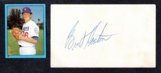 Burt Hooton (debut 1971) Chc Tex Lad Signed Autograph Auto 3x5 Index