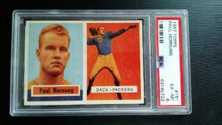 Paul Hornung 1957 Topps 151 Rookie Card Green Bay Packers Hof Psa 6 Ex - Mt