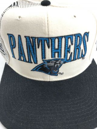 Vintage 90 ' s Carolina Panthers Sports Specialties Laser Dome NFL Snapback Hat 3