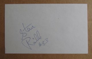 Steve Raible Signed Autograph 3x5 Index Card Nfl 1976 Seattle Seahawks