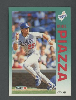1992 Fleer Update U - 92 Mike Piazza Los Angeles Dodgers Rc Rookie Hof