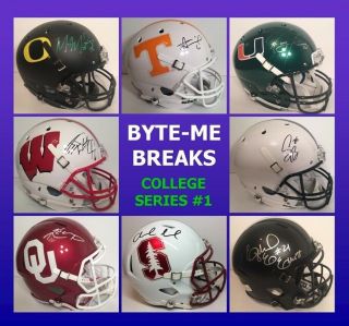 York Giants Autographed Fs College Helmet Series 1 - Live Break 1