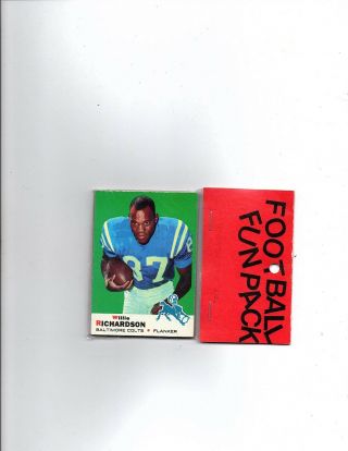 1969 Topps Football Cello Fun Pack (10 Cards) 5 Available