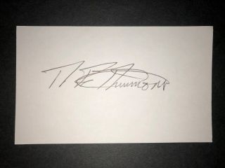 Mlb Umpire: Tom Timmons,  Signed 3x5 Card