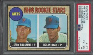 Psa 4 - 1968 Topps 177 Nolan Ryan/jerry Koosman Rc Ny Mets Rookie Stars Hof