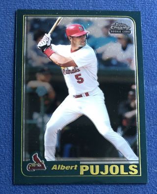 2001 Topps Chrome Traded T247 Albert Pujols Cardinals,  Angels Rc Rookie Card