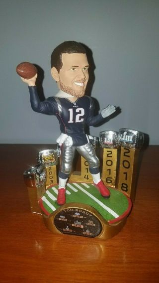 Tom Brady 6x Bowl Ring Patriots Bobblehead - In Hand - Look 3
