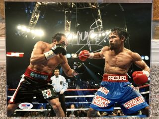 Manny Pacquiao Signed Auto 8 X 10 Photo Boxing Marco Juan Manuel Marquez Psa 133