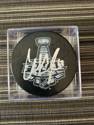 Charlie Coyle Autographed 2019 Stanley Cup Finals Puck Boston Bruins