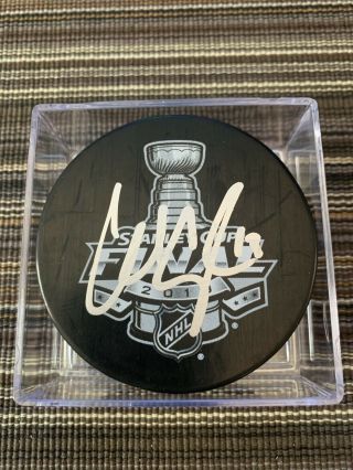 Charlie Coyle Autographed 2019 Stanley Cup Finals Puck Boston Bruins 3