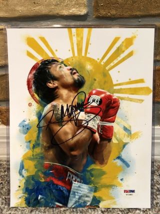 Manny Pacquiao Signed Auto 8 X 10 Boxing Fan Art Photo Proof 210