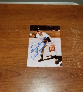 Vintage Phil Rizzuto Signed Auto Photo  3 1/2x4 5/8  York Yankees