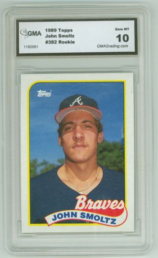 1989 John Smoltz Braves Topps 382 Rookie 10