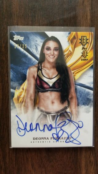 2019 Topps Wwe Undisputed On Card Autograph " Deonna Purrazzo " Nxt 10/25 Sp