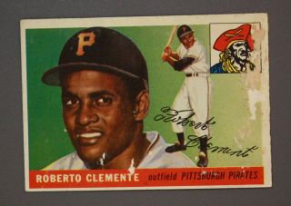 1955 Topps 164 - - Roberto Clemente - - Pittsburgh Pirates Baseball Card