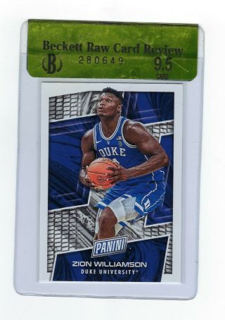 2019 Panini The National Zw Zion Williamson Pelicans Rc Bgs 9.  5 Gem