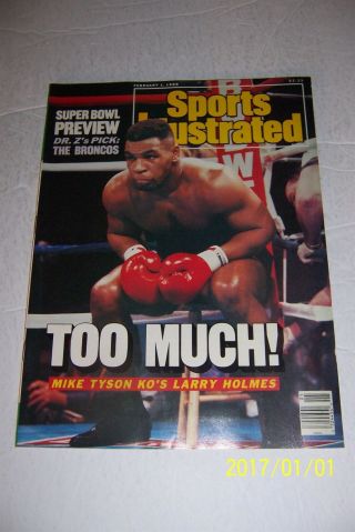 1988 Sports Illustrated Mike Tyson Vs Larry Holmes No Label Heavyweight Champ Nl