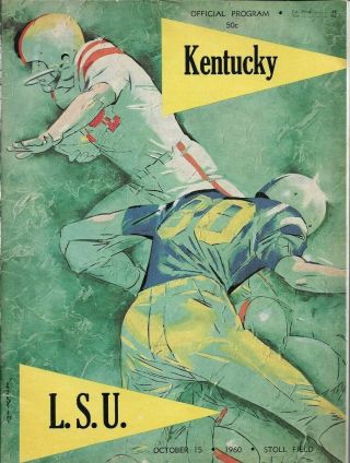 1960 Kentucky V.  L.  S.  U.  Football Game Program,  Blanton Collier,  Paul Dietzel