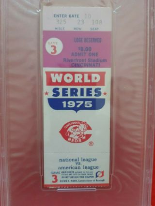 1975 World Series Psa 5 Ticket Stub Game 3 Fisk Bench Homer Reds 6 Red Sox 5
