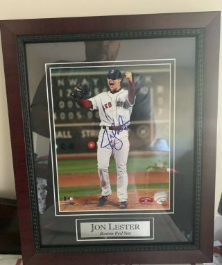 Jon Lester Signed And Framed Red Sox 8x10 Mab