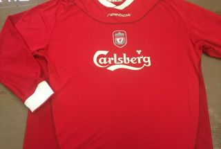 2002 2004 Liverpool Long Sleeve Football Soccer Shirt Jersey Small Carlsberg