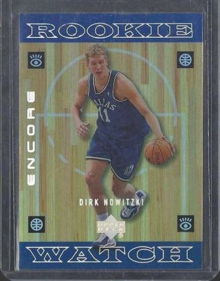 Dirk Nowitzki 1998 - 99 Upper Deck Encore Rookie Watch True Rc 122