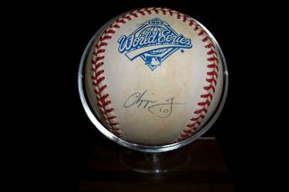 Chipper Jones 10 1995 Atlanta Braves World Series Autographed Baseball