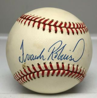 Frank Robinson Single Signed Baseball Auto Jsa Cardinals Hof