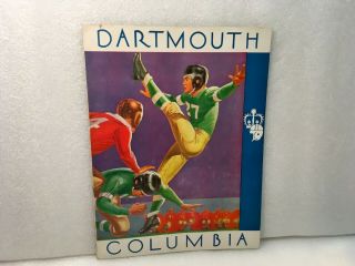 11 - 20 - 1937 Dartmouth At Columbia Football Program M56