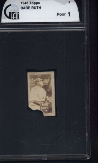 1948 Topps Magic Photos 6 Babe Ruth Yankees Gai 1 697601