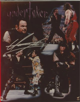 The Undertaker Wwe Wwf Signed 8x10 Photo W/coa