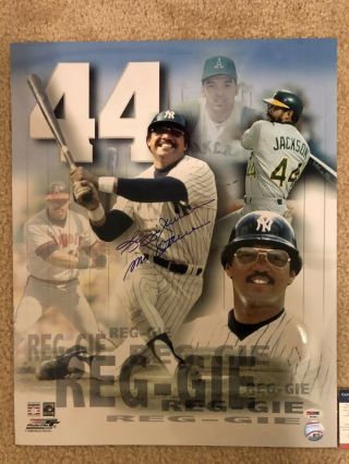 Reggie Jackson Signed 18x24 Poster With “mr.  October” Inscription