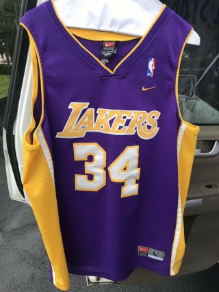 Nike Shaq large Men ' s Jersey (LA Lakers),  Amarillo/Field 3