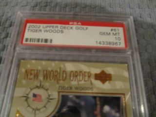 2002 UPPER DECK GOLF 61 TIGER WOODS - GOLD 