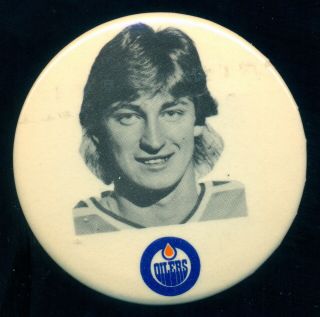 1979 Or 1980 Hockey Wayne Gretzky Edmonton Oilers Pin Pinback Early Years Button