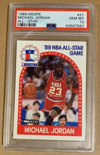 1989 Hoops Michael Jordan Bulls All - Star Psa 10