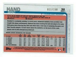 Brad Hand 2019 Topps Series 2 368 Advanced Stats Parallel 