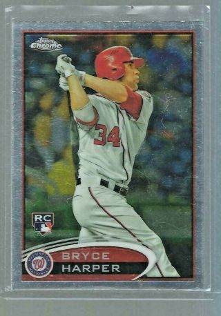 2012 Topps Chrome Bryce Harper Rookie Card Rc 196 Nationals