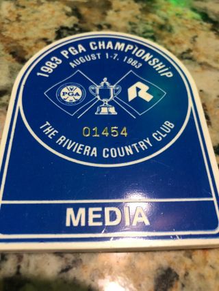 1983 Pga Championship Press Pin.  The Riviera Country Club