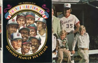 1976 Atlanta Braves Baseball Yearbook,  Hank Aaron,  Phil Niekro,  Ralph Garr VG 3